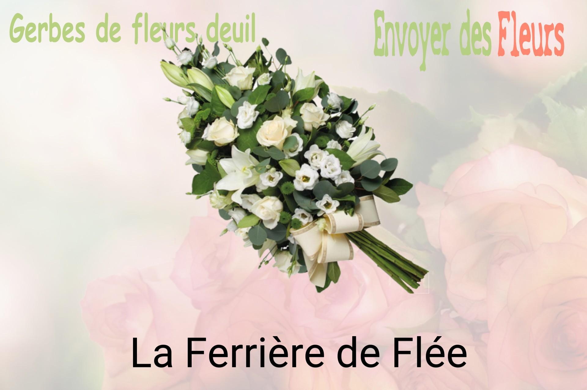 Gerbe de fleurs de deuil livrée à La Ferrière-de-Flée